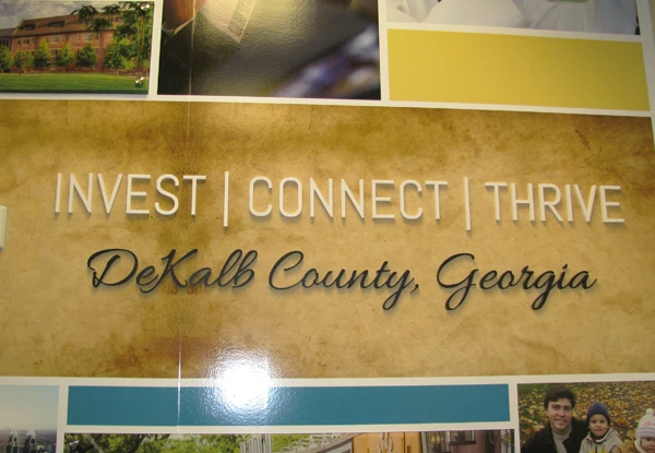 Wall Mural w/ Dimensional Letters & Displays | DeKalb County Development Authority | Decatur, GA